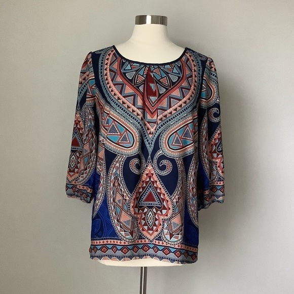 Pink Owl Aztec Blouse M - Picture 9 of 16